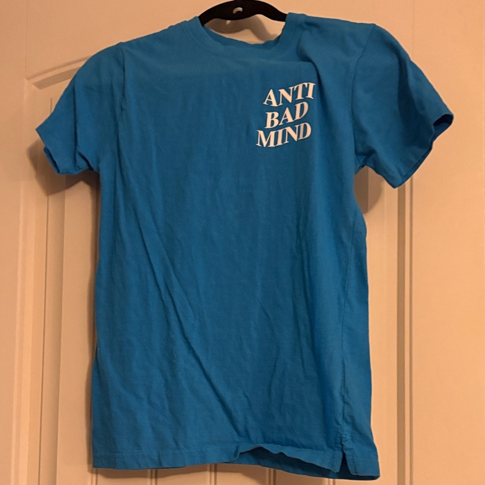 Vibrant Blue 'Anti Bad Mind' Tee